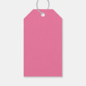 Vielen Dank, Schwarz und Weiß Streifen Pink Flamin Geschenkanhänger (Rückseite)