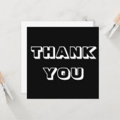 Vielen Dank, Schwarz-weiß Karte (Vorderseite/Rückseite Beispiel)