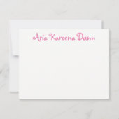 Vielen Dank, Schwarz-weiß und rosa Einladung (Vorderseite)