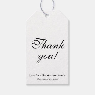 Vielen Dank Schwarz-weißes, benutzerdefiniertes Sk Geschenkanhänger