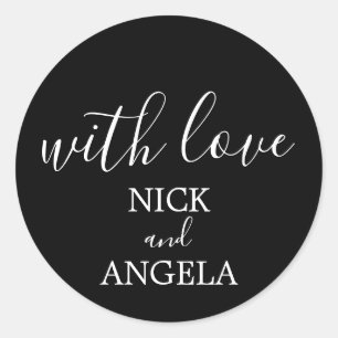 Vielen Dank, Schwarzweiß mit Liebe Aufkleber