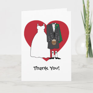 Vielen Dank, Scottish Bride & Groom Dankeskarte