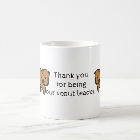 Vielen Dank Scout Leader Artistic Brown Bär Kaffeetasse (Mittel)