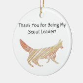Vielen Dank Scout Leader Muster Silhouette Fox Keramik Ornament (Links)