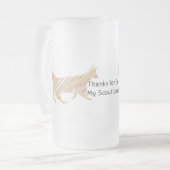 Vielen Dank Scout Leader Muster Silhouette Fox Mattglas Bierglas (Vorderseite Links)