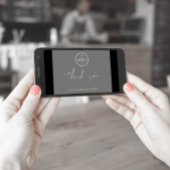 Vielen Dank Script Business Insert Card Logo Grau Einladung