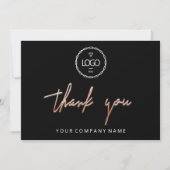 Vielen Dank, Script Business Insert Card Logo Logo Einladung (Vorderseite)