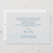 Vielen Dank Script Business Insert Logo Blue Grau Einladung (Rückseite)