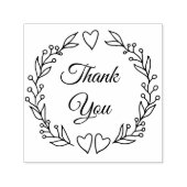 Vielen Dank, Script Doodle Botanische Hochzeitskra Permastempel (Design)