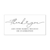 Vielen Dank, Script | Elegante Namen für Herzkalli Gummistempel (Prägung)