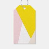 Vielen Dank, Script | Geometrisches Muster in Rosa Geschenkanhänger (Rückseite)