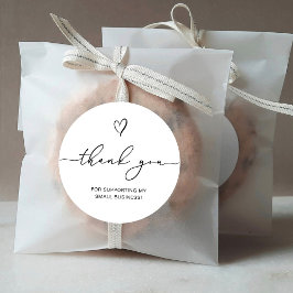 Vielen Dank, Script Herz Kleine Unternehmen Runder Aufkleber