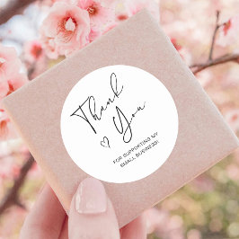 Vielen Dank, Script Herz Kleine Unternehmen Runder Aufkleber