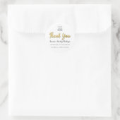 Vielen Dank Script Name Shop Web White Gold Runder Aufkleber (Tasche)