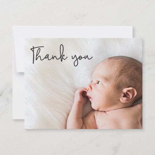 Vielen Dank, Script und Baby Birth Ankündigung (Vorderseite)