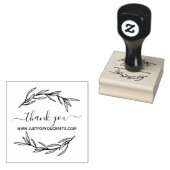 Vielen Dank, Script Website Laurel Leaf Gummistempel (Stempel)