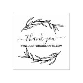 Vielen Dank, Script Website Laurel Leaf Gummistempel (Prägung)