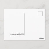 Vielen Dank, Script Wedding Heart Danksagung Nachr Postkarte (Rückseite)