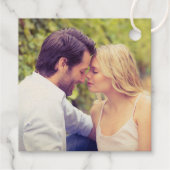 Vielen Dank, Script Wedding Monogram Gold Geschenkanhänger (Rückseite)