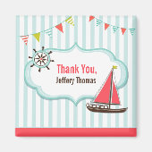 Vielen Dank Segelboot Birthday Magnet (Vorne)