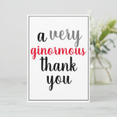 Vielen Dank sehr Ginormous Wertschätzung Red Black Dankeskarte (Stehend Vorderseite)