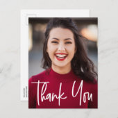 Vielen Dank Senior Abschluss Foto Ankündigungspostkarte (Vorne/Hinten)