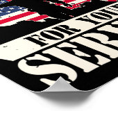 Vielen Dank Service Veteran America Patriot Milita Poster (Ecke)