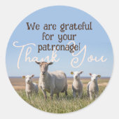 Vielen Dank, Sheep Yarn Fibre Business Sticker (Vorderseite)