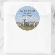 Vielen Dank, Sheep Yarn Fibre Business Sticker