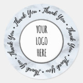 Vielen Dank Shop Branding ・ Marble Gray Runder Aufkleber (Vorderseite)