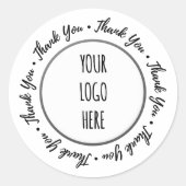 Vielen Dank Shop Branding ・ Weiß Runder Aufkleber (Vorderseite)