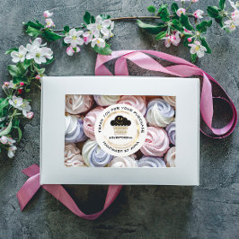 Vielen Dank Shop Mermaid Muffin White Dots Lächeln Runder Aufkleber