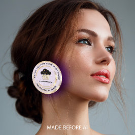 Vielen Dank Shopping Chocolate Muffin Lila Lächeln Runder Aufkleber