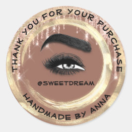 Vielen Dank Shopping Makeup Artist Lash Cleaner Tr Runder Aufkleber
