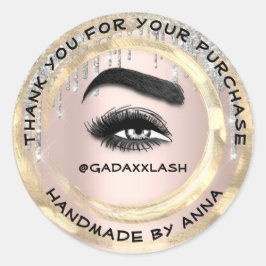 Vielen Dank Shopping Makeup Artist Lash Produkte Runder Aufkleber