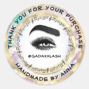 Vielen Dank Shopping Makeup Artist Lash Studio Mus Runder Aufkleber