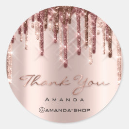 Vielen Dank Shopping Makeup Rose Eyelash 3D Tropfe Runder Aufkleber