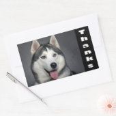 Vielen Dank Siberian Husky Welpe Hund Custom Stick Rechteckiger Aufkleber (Umschlag)
