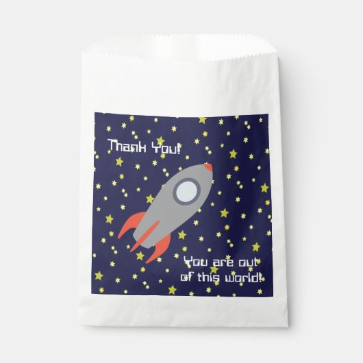 Vielen Dank, Sie sind aus diesem World Rocket Ship Geschenktütchen (Vorderseite)