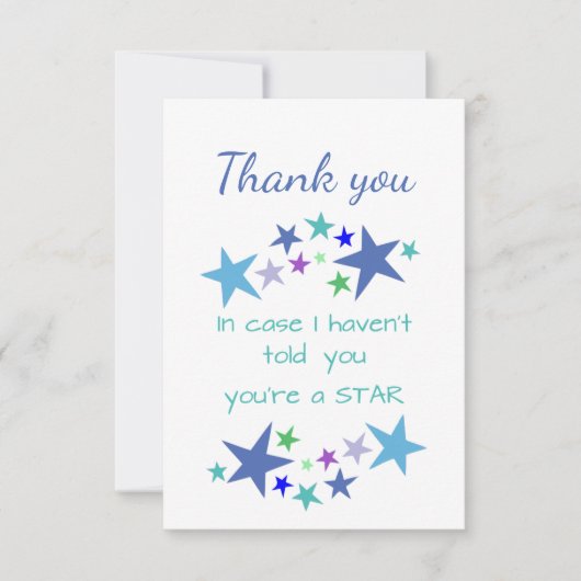 Vielen Dank, Sie sind ein inspirierendes Zitat Dankeskarte (Vorderseite)