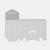 Vielen Dank - Silver Gray Simple Stripes Pattern Geschenkschachtel (Ungefaltet)