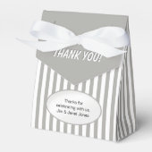 Vielen Dank - Silver Gray Simple Stripes Pattern Geschenkschachtel (Vorderseite)
