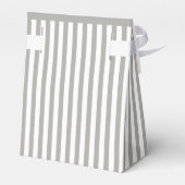 Vielen Dank - Silver Gray Simple Stripes Pattern Geschenkschachtel (Rückseite)