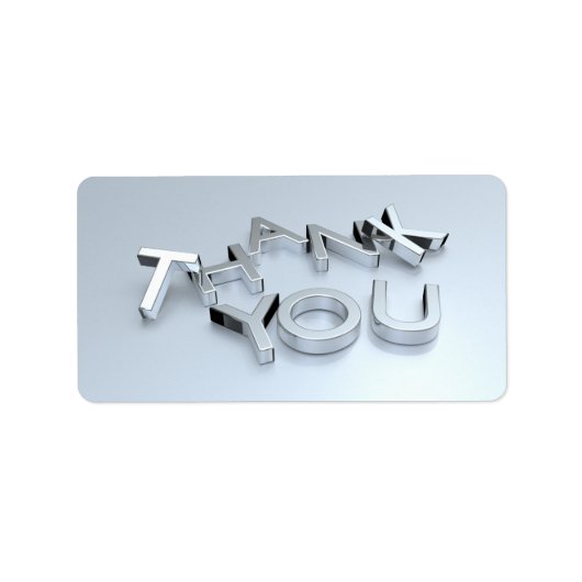 Vielen Dank Silver Wedding Anniversary Labels Adressaufkleber (Vorne)