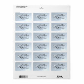 Vielen Dank Silver Wedding Anniversary Labels Adressaufkleber (Vorne)