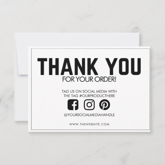 Vielen Dank Simple Custom Media Insert (Vorderseite)