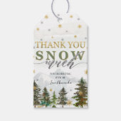 Vielen Dank Snow Much Party Geschenkmarke Geschenkanhänger (Vorderseite)