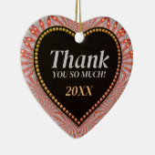 Vielen Dank, so viel glühendes Feuerherz Keramik Ornament (Rechts)