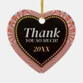 Vielen Dank, so viel glühendes Feuerherz Keramik Ornament (Vorne)