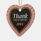 Vielen Dank, so viel glühendes Feuerherz Keramik Ornament (Links)